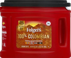 Folgers 100% Colombian Medium Roast Ground Coffee, 24.2 Ounces