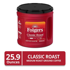 Folgers Classic Roast Ground Coffee, Medium Roast Coffee, 25.9 Ounce Canister