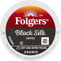 Folgers Black Silk Dark Roast Ground Coffee, 32 Keurig K-Cup Pods