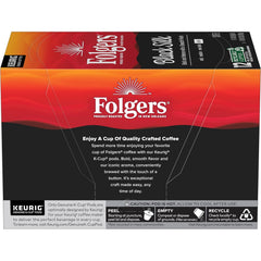 Folgers Black Silk Dark Roast Coffee, 12 Keurig K-Cup Pods