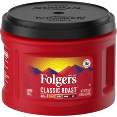 Folgers Classic Roast Medium Roast Ground Coffee, 22.6 Ounces (Pack of 6)